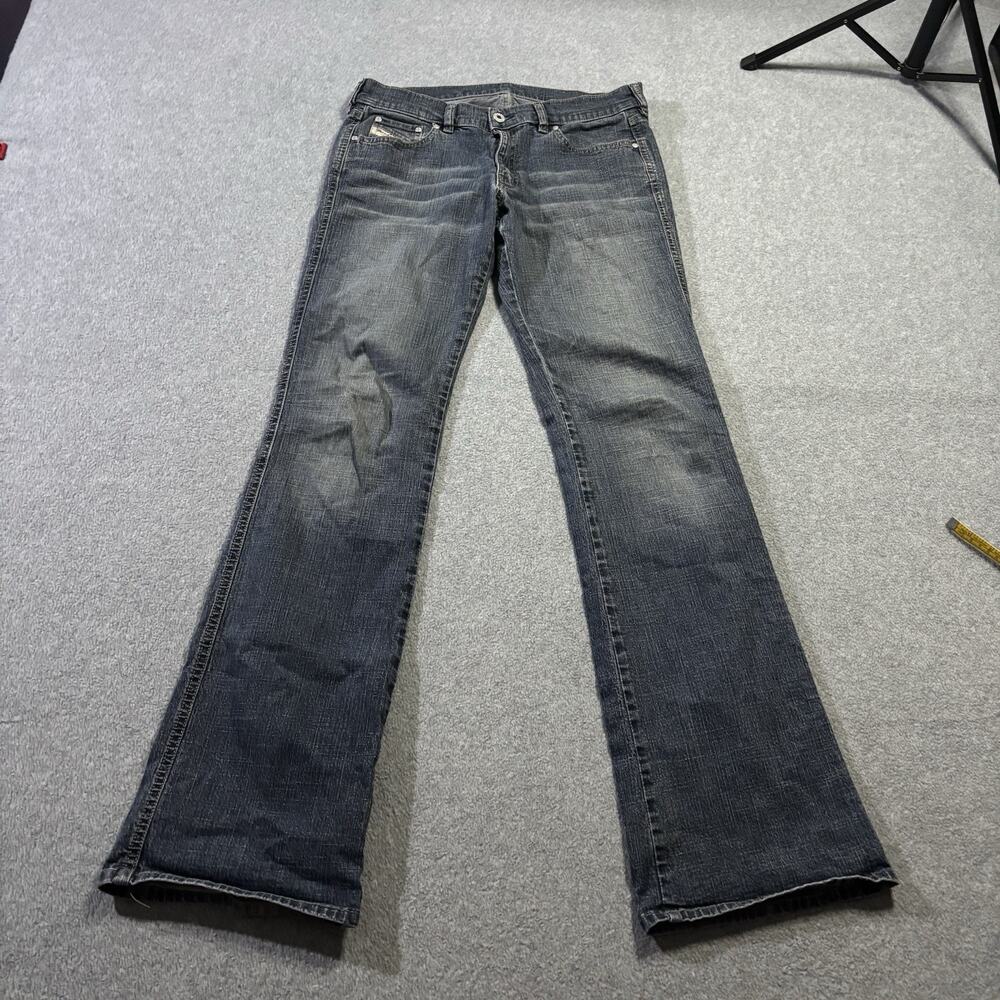 Vtg Y2K Diesel Rame Bootcut Jeans 30.5x33 Faded Gray Distressed Low Rise Tag 31 View 5